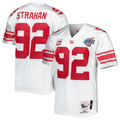 Custom #92 White Throwback NYG Football Shirt Top