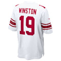 Custom #19 White NYG Football Shirt Top