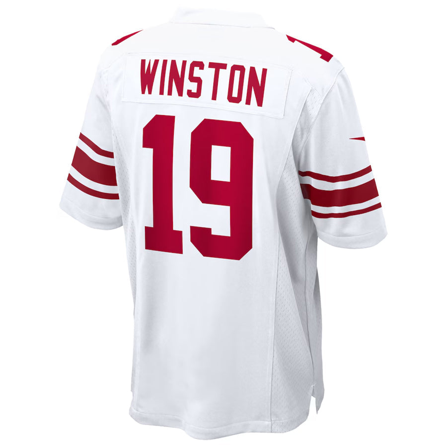 Custom #19 White NYG Football Shirt Top