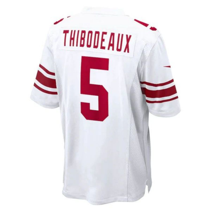 Custom #5 White NYG Football Shirt Top