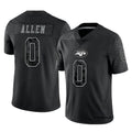 Custom #0 Black NYJ Football Shirt Top
