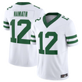 Custom #12 White NYJ Football Shirt Top