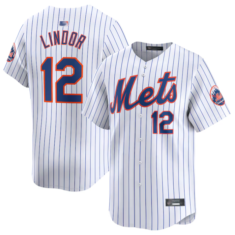 Custom #12 White NYM Baseball Shirt Top