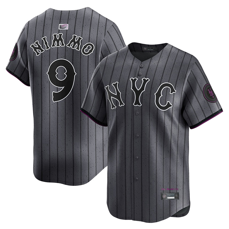 Custom #9 City Connect NYM Baseball Shirt Top