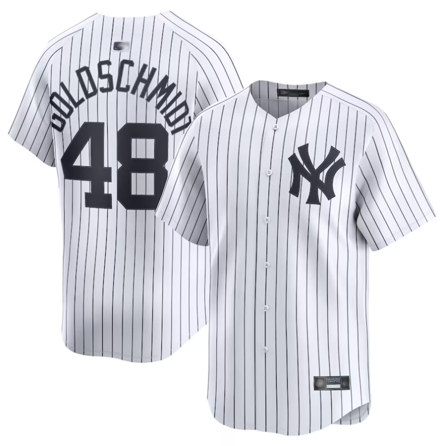 NY.Yankees #48 Paul Goldschmidt White Home Limited Player Baseball Jerseys