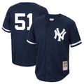 Custom #51 Navy NYY Baseball Shirt Top