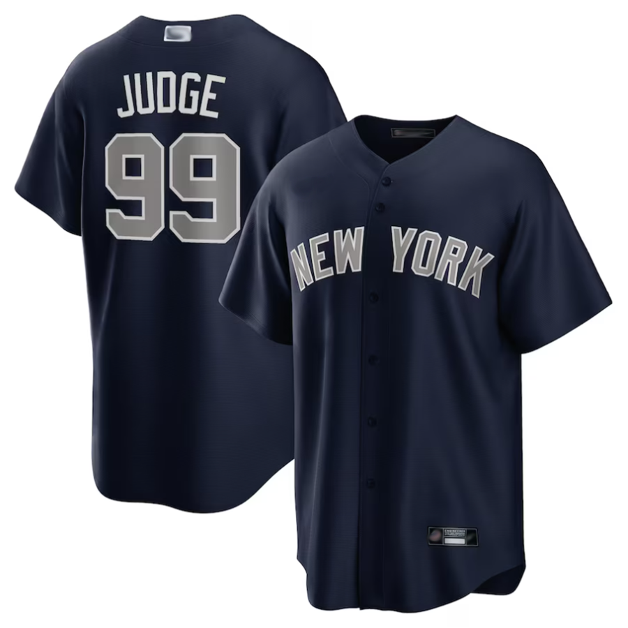 Custom #99 Navy NYY Baseball Shirt Top