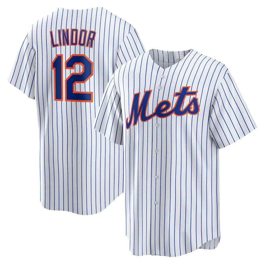 Custom #12 White NYM Baseball Shirt Top