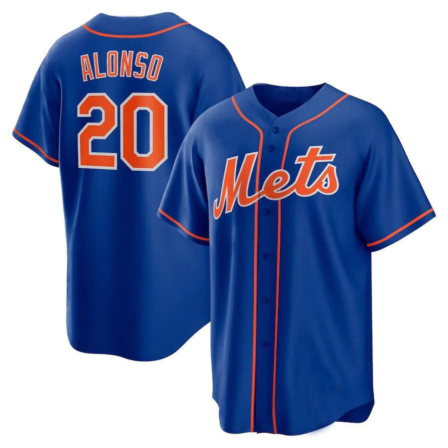 Custom #20 Royal NYM Baseball Shirt Top