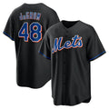 Custom #48 Black NYM Baseball Shirt Top