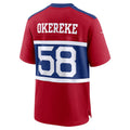 Custom #58 Red NYG Football Shirt Top