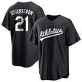 Athletics #21 Tyler Soderstrom Player Black Home Replica Game Baseball Jerseys