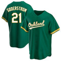 Custom #21 Green OAK Baseball Shirt Top