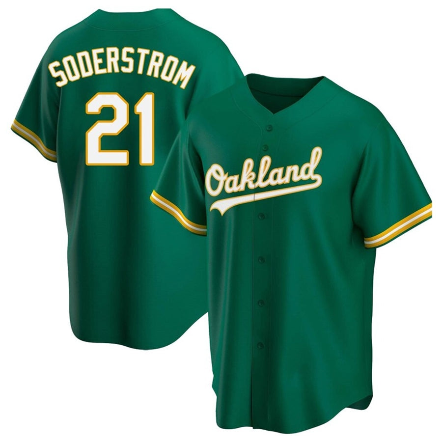 Custom #21 Green OAK Baseball Shirt Top