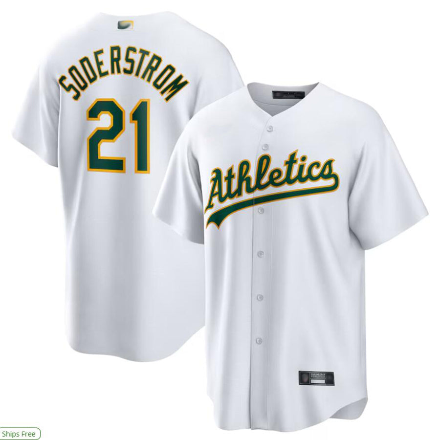 Custom #21 White OAK Baseball Shirt Top