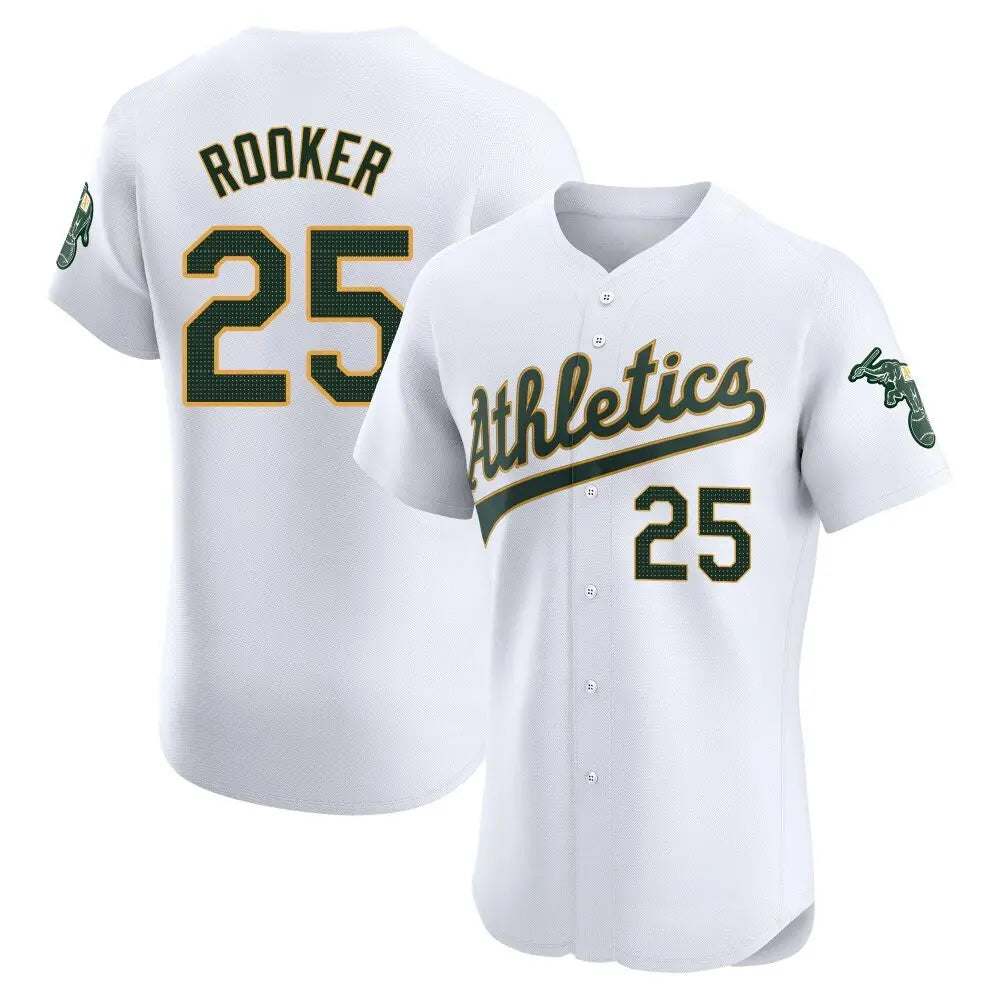 Athletics #25 Brent Rooker White Limited Elite Home Baseball Jerseys