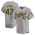 Athletics #47 Michel Ota?ez Player Grey Home Replica Baseball Jerseys