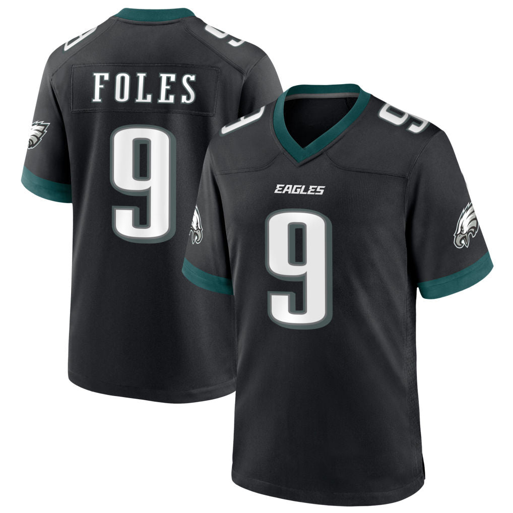 Custom #9 Black PHI Football Shirt Top