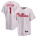 Custom #1 White PHI Baseball Shirt Top