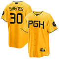 Custom #30 Gold City Connect PIT Baseball Shirt Top
