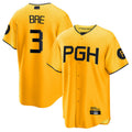 P.Pirates #3 Ji Hwan Bae Player Gold City Connect Replica Baseball Jerseys