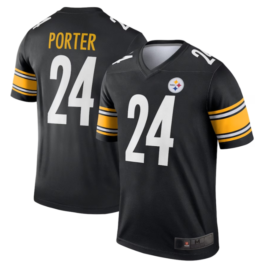Custom #24 Black PIT Football Shirt Top