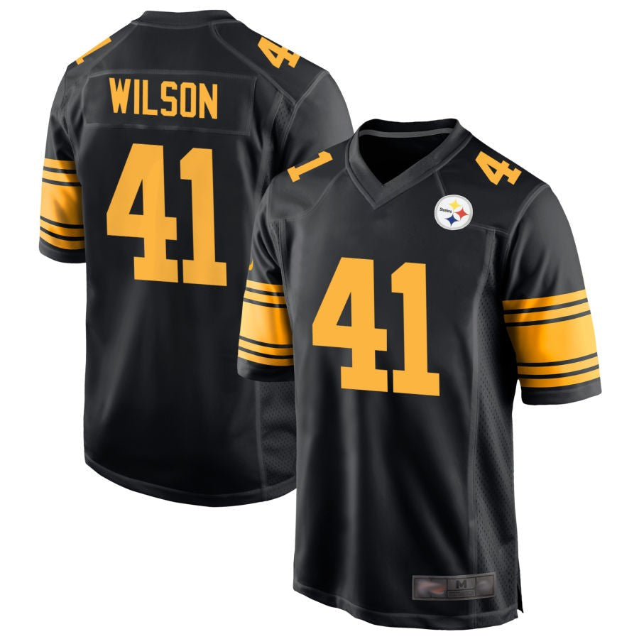 Custom #41 Black PIT Football Shirt Top