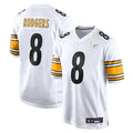 Custom #8 White PIT Football Shirt Top