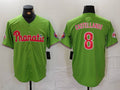 P.Phillies #8 Nick Castellanos Player Green With Patch Stitched Cool Base Baseball Jerseys