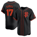 Custom #17 Black SF Baseball Shirt Top
