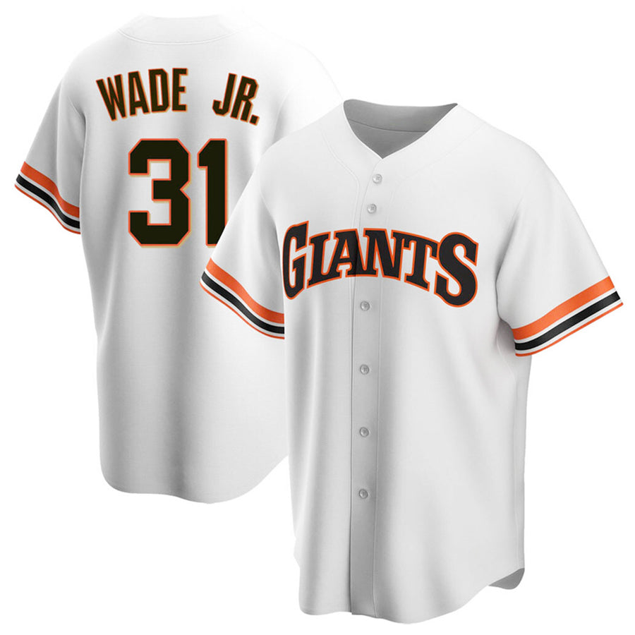Custom #31 White Throwback SF Baseball Shirt Top
