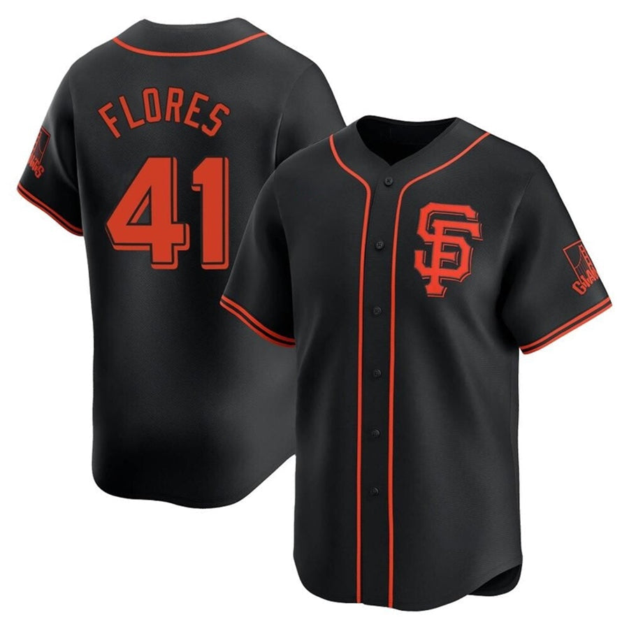 Custom #41 Black SF Baseball Shirt Top