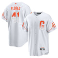 Custom #41 White City Connect SF Baseball Shirt Top