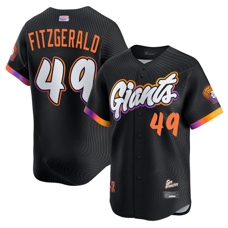 Custom #49 City Connect SF Baseball Shirt Top
