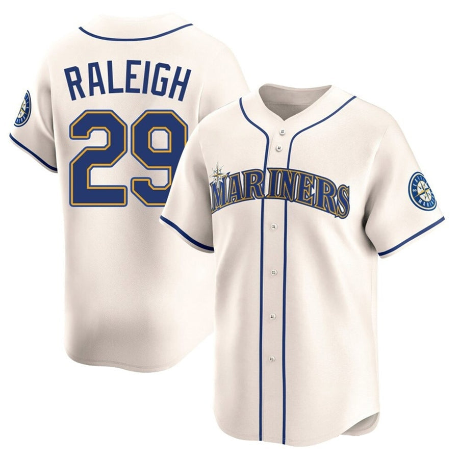Custom #29 Cream SEA Baseball Shirt Top