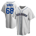 Custom #68 White SEA Baseball Shirt Top