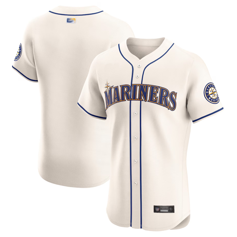 S.Mariners Blank Player Cream Vapor Premier Elite Baseball Jerseys
