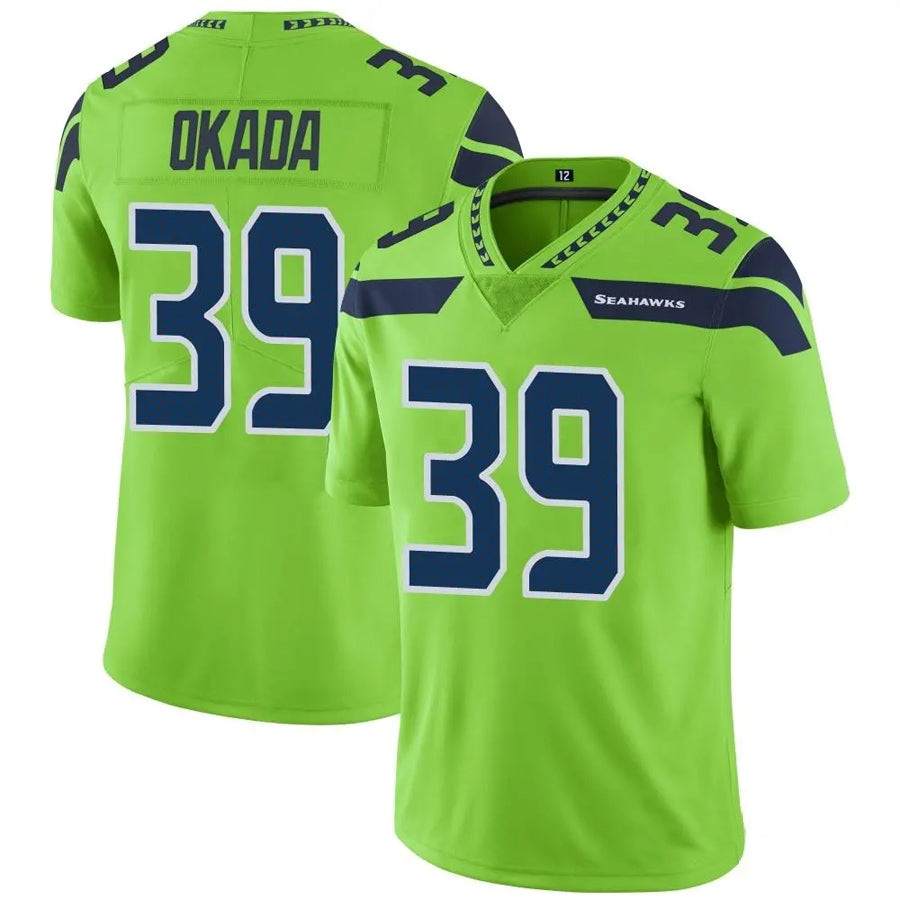 S.Seahawks #39 Ty Okada Player Green Vapor Limited Football Jerseys