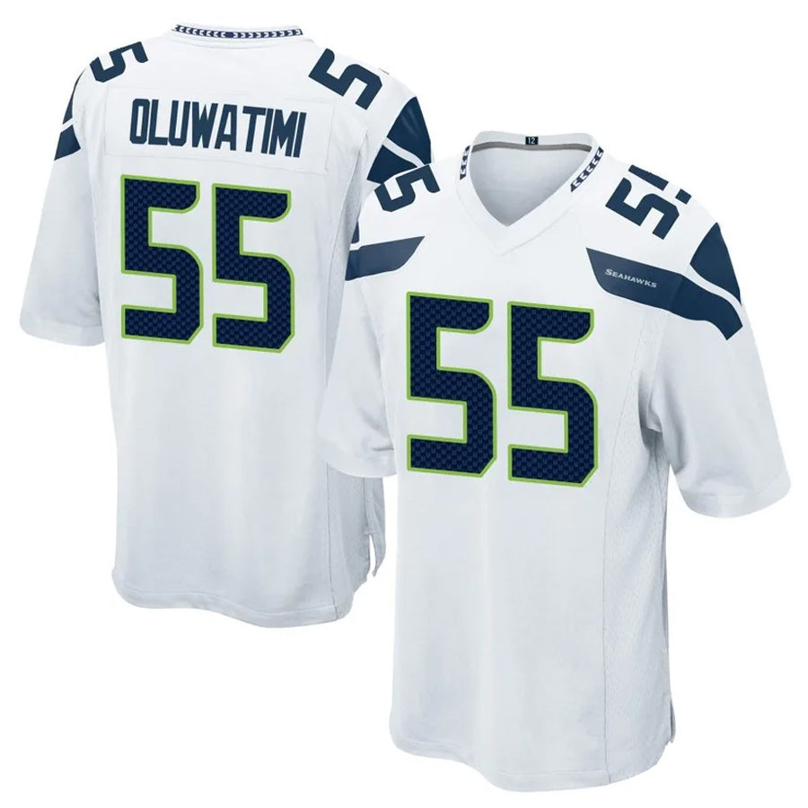 Custom #55 White SEA Football Shirt Top