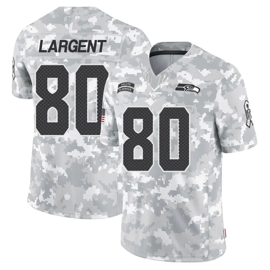 S.Seahawks #80 Steve Largent Player Arctic Camo Salute to Service Limited Football Jerseys