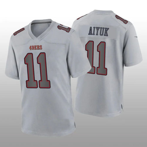 #11 Brandon Aiyuk Player SF.49ers Gray Game Football Jerseys