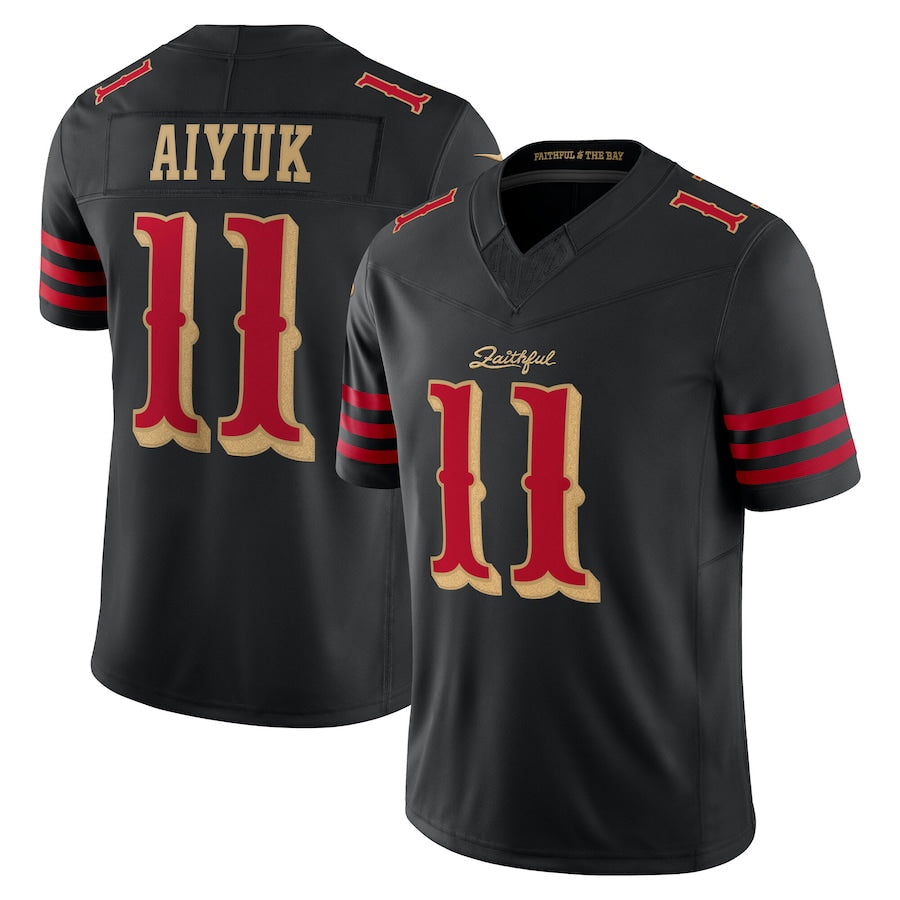 Custom #11 Black SF Football Shirt Top