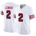 SF.49ers #2 Deommodore Lenoir Player Alternate White Vapor F.U.S.E. Limited Football Jerseys