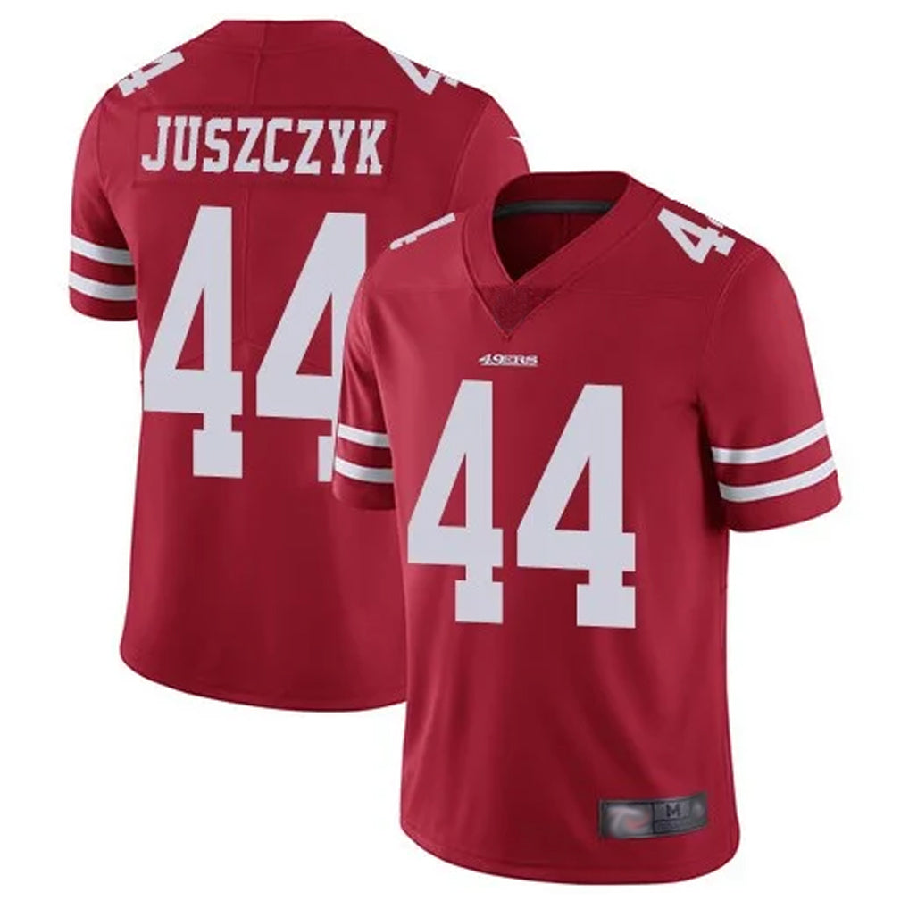 SF.49ers #44 Kyle Juszczyk Player Vapor Untouchable Limited Throwback Scarlet Football Jerseys
