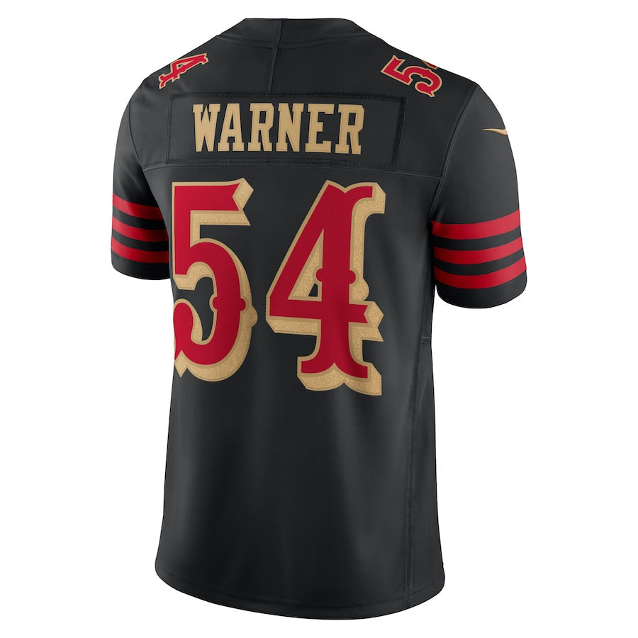 SF.49ers #54 Fred Warner Player Rivalries Collection Vapor Limited Black Football Jerseys