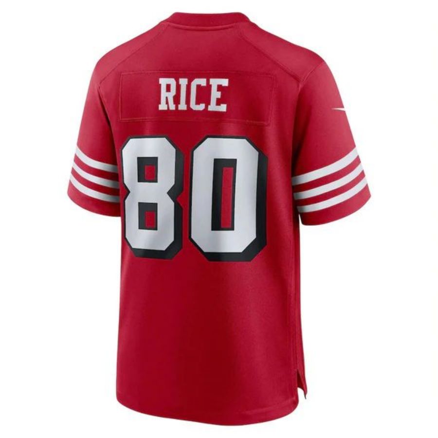 Custom #80 Scarlet SF Football Shirt Top