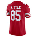 SF.49ers #85 George Kittle Player Scarlet Vapor F.U.S.E. Limited Football Jerseys