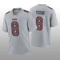 Custom #8 Gray SF Football Shirt Top