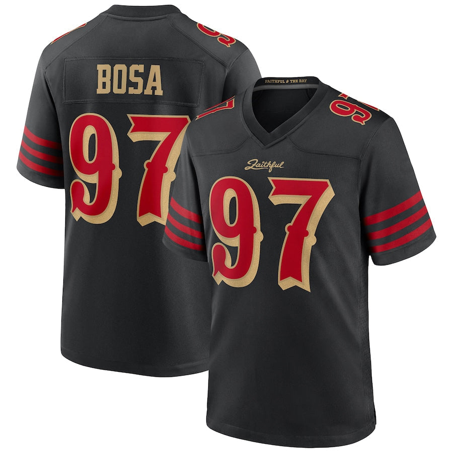 Custom #97 Black SF Football Shirt Top