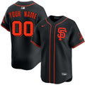 Custom San Francisco Giants Alternate Jersey - Black